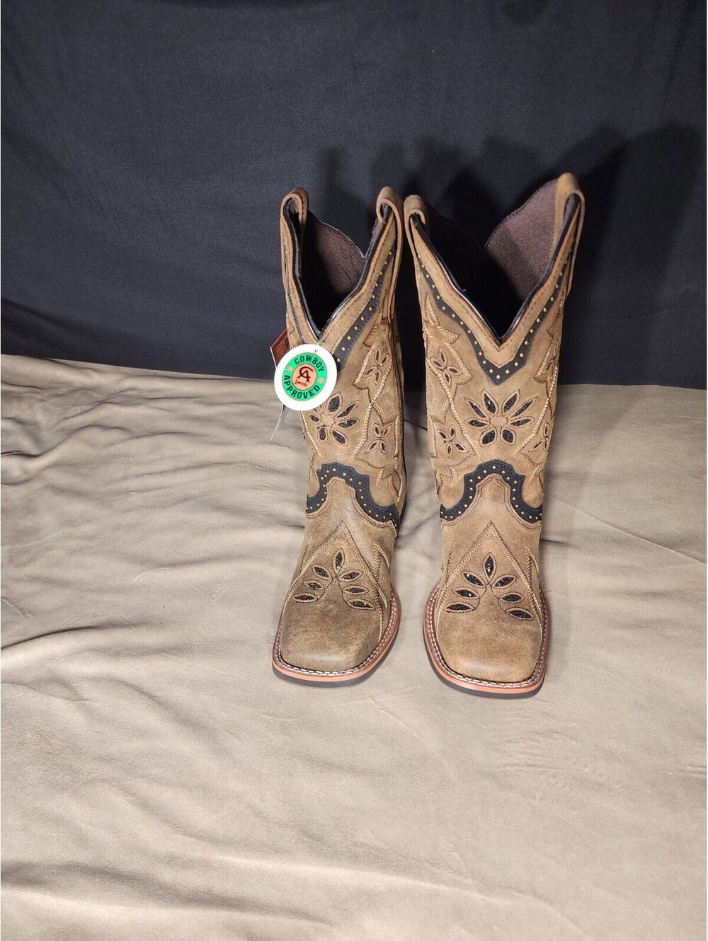 con boy CA laredo botas 5844 woman 9M leather upper balance man made material